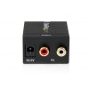 ADAPTADOR CONVERTIDOR AUDIO DIGITAL COAX SPDIF TOSLINK A RCA. Imagen