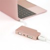 ADAPTADOR VIDEO USB-C A HDMI DVI VGA MINIDP ROSA DORADO Imagen