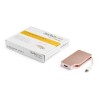 ADAPTADOR VIDEO USB-C A HDMI DVI VGA MINIDP ROSA DORADO Imagen