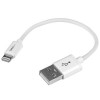 CABLE 15CM LIGHTNING APPLE A USB BLANCO PARA IPHONE Imagen