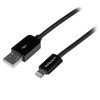 CABLE 2M LIGHTNING APPLE IPOD IPAD IPHONE 5 A USB 2.0 NEGRO Imagen