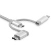 CABLE 2M USB MULTI CARGA USB C LIGHTNING MICRO USB USB TIPO C Imagen