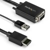 CABLE ADAPTADOR DE VGA A HDMI DE 2M - CON AUDIO VÍA USB - 1080P Imagen