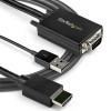 CABLE ADAPTADOR DE VGA A HDMI DE 2M - CON AUDIO VÍA USB - 1080P Imagen