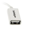 CABLE ADAPTADOR MICROUSB A USB OTG BLANCO 12CM MACHO A HEMBRA  . Imagen