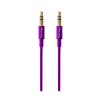 CABLE AUXILIAR VORAGO CAB-115 MORADO METALICO 3.5MM A 3.5 MM BOLS Imagen