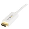 CABLE CONVERTIDOR ULTRAHD 4K MINI DISPLAYPORT A HDMI 2M BLANCO Imagen