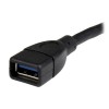 CABLE DE 15CM EXTENSOR USB 3.0 USB SUPERSPEED NEGRO Imagen