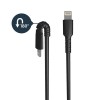 CABLE DE 2M USB A LIGHTNING CERTIFICADO MFI APPLE NEGRO Imagen