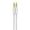 CABLE DE AUDIO VORAGO CAB-108 3 3.5 MM REDONDO METALICO BLANCO BLIS Imagen