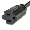 CABLE DE EXTENSION NEMA 5-15R A NEMA 5-15P ACODADO 90CM Imagen