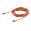 CABLE DE RED 10M NARANJA CAT5E E ETHERNET SIN ENGANCHE Imagen