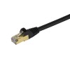 CABLE DE RED ETHERNET CAT6A BLINDADO STP DE 3M NEGRO        . Imagen