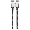 CABLE HDMI TEXTIL5.0M ETHETNET 3D 4K M-M VELOCIDAD 2.0 NEG/BLA Imagen