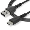 CABLE USB 2.0 A USB-C DE 1 M NEGRO - CON FIBRA ARAMIDA Imagen