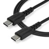 CABLE USB TIPO C DE 1 M - NEGRO - CON FIBRA ARAMIDA Imagen