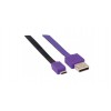 CABLE USB V2 A-MICRO B  BLISTER PLANO 1.0M MORADO/NEGRO. Imagen