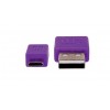 CABLE USB V2 A-MICRO B  BLISTER PLANO 1.0M MORADO/NEGRO. Imagen