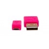 CABLE USB V2 A-MICRO B  BLISTER PLANO 1.0M ROSA/VERDE. Imagen