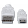 CABLE USB V2 A-MICRO B  BOLSA PVC 1.8M BLANCO. Imagen