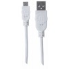 CABLE USB V2 A-MICRO B  BOLSA PVC 1.8M BLANCO. Imagen