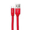 CABLE VORAGO CAB-123 USB-TIPO C 1 METRO CARGA RAPIDA ROJO Imagen