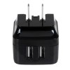 CARGADOR DE PARED USB 2 PUERTOS VIAJES 110V 220V Imagen