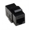 COPLE RJ45-RJ45 CAT6 KEYSTONE UTP RED NEGRO Imagen