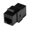 COPLE RJ45-RJ45 CAT6 KEYSTONE UTP RED NEGRO Imagen