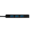 HUB 4 PUERTOS USB 3.0 WINDOWS Y MAC  ALIMENTACION USB  NEGRO Imagen