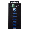 HUB INDUSTRIAL USB 3.0 DE 10 PUERTOS - CON ADAPTADOR DE PODER Imagen