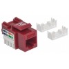 JACK RJ45 CAT5E UTP KEYSTONE DE IMPACTO ROJO Imagen