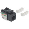 JACK RJ45 CAT6 UTP KEYSTONE DE IMPACTO NEGRO Imagen