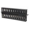 ORGANIZADOR HORIZONTAL DOBLE CABLE RJ45 RED UTP RACK 1U PLASTICO Imagen