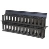 ORGANIZADOR HORIZONTAL DOBLE CABLE RJ45 RED UTP RACK 1U PLASTICO Imagen