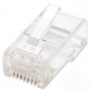 PLUG MODULAR RJ45 UTP CAT5E MULTIFILAR BOTE CON 100 PIEZAS Imagen