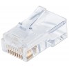 PLUG MODULAR RJ45 UTP CAT5E SOLIDO 100PZS CONTACTO CHAPA ORO Imagen