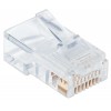 PLUG MODULAR RJ45 UTP CAT5E SOLIDO 100PZS CONTACTO CHAPA ORO Imagen