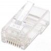 PLUG MODULAR RJ45 UTP CAT6 MULTIFILAR BOTE CON 100 PIEZAS Imagen