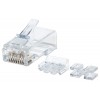 PLUG MODULAR RJ45 UTP CAT6 SOLIDO 80PZS CONTACTO CHAPA ORO Imagen