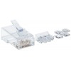 PLUG MODULAR RJ45 UTP CAT6 SOLIDO 80PZS CONTACTO CHAPA ORO Imagen