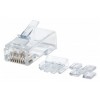 PLUG MODULAR RJ45 UTP CAT6A MULTIFILAR 80PZS CONTACTO CHAPA ORO Imagen