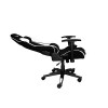 SILLA GAMER FALCON BLANCA BASE METALICA SOPORTE LUMBAR SOPORTE CER Imagen