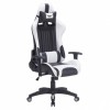 SILLA GAMER MARINE NACEB NEGRO BLANCO INCLINABLE SOPORTE LUMBAR Imagen