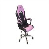 SILLA GAMER TITAN ROSA SEMI REC LINABLE SOP METALICO BRAZO ACOJINAD Imagen