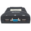 SWITCH KVM 2 PTOS USB Y 2PTOS VGA 3.5MM 1920X1440 CON CABLES Imagen