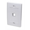 TAPA DE PARED FACEPLATE PLACA 1 PUERTO BLANCO Imagen