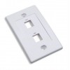 TAPA DE PARED FACEPLATE PLACA 2 PUERTOS BLANCO Imagen