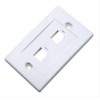 TAPA DE PARED FACEPLATE PLACA 2 PUERTOS BLANCO Imagen