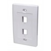 TAPA DE PARED FACEPLATE PLACA 2 PUERTOS BLANCO Imagen